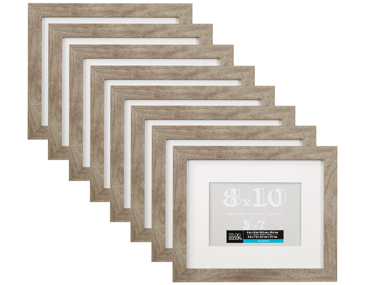 8 Pack: Gray Belmont Frame With Mat by Studio Décor®